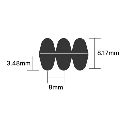 Major Brand DD656-8M-30 Double-Sided Timing Belt 30mm Wide 8mm Pitch 82 Teeth