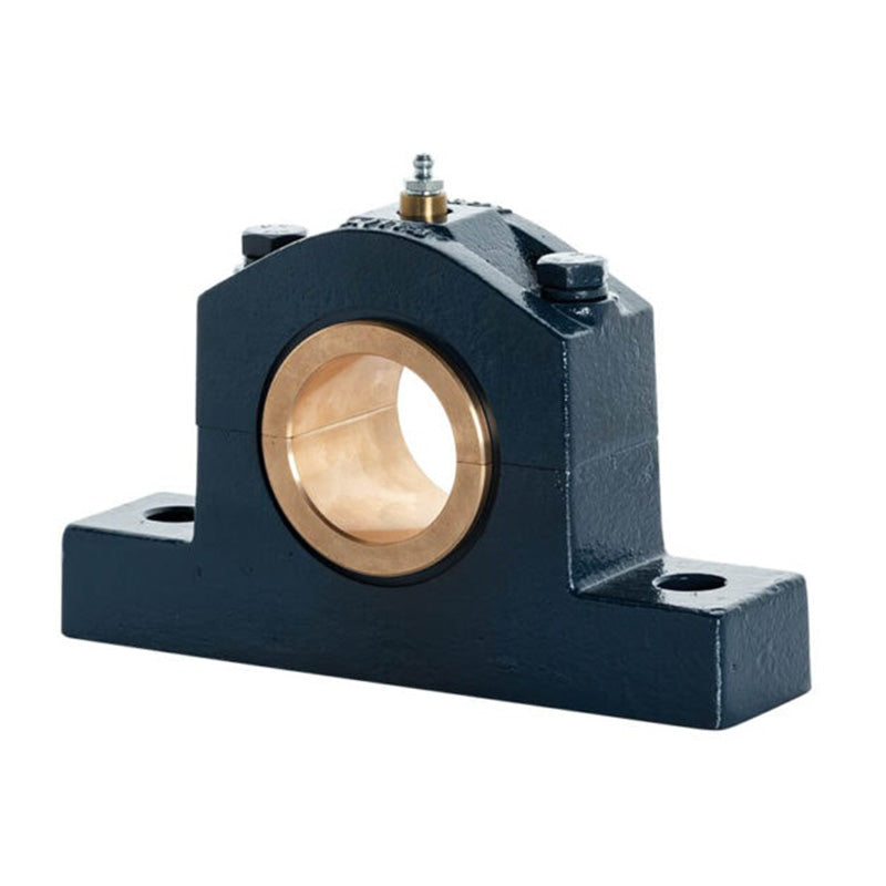 Major Brand DIN505-90M Medium Duty Metric Split Cast Iron Two Bolt Pillow / Plummer Block Housing with 90mm Bore Gunmetal Bush Insert - Allow 3-4 Weeks
