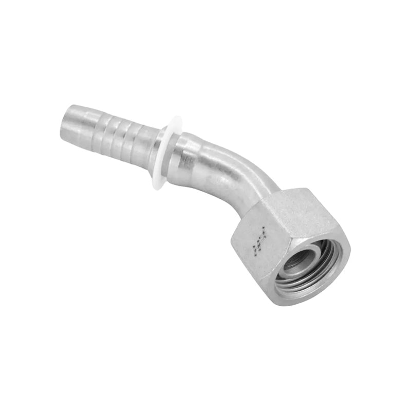FLEXEQUIP/VOSS 1/2 inch BSP Female Two Piece Hose Fitting with 45 Degree Angle and 32mm Slip Nut - Allow 2-3 Days