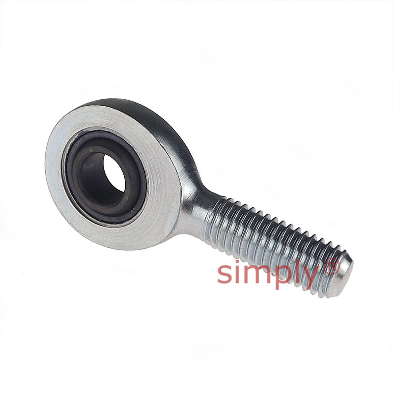 Fluro EAL6 Left Hand Zinc Plated Steel / Steel Male Plain Rod End M6 Thread