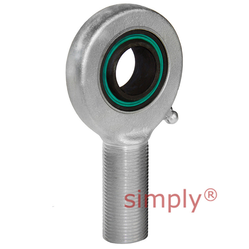 Fluro EA602RS Right Hand Zinc Plated Steel / Steel Male Plain Rod End M52x3 Thread