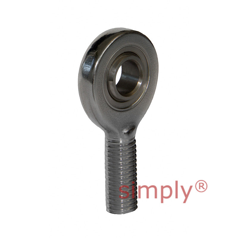 Fluro EA15DNIRO Right Hand Stainless Steel / PTFE Lined Maintenance Free Male Plain Rod End M14 Thread