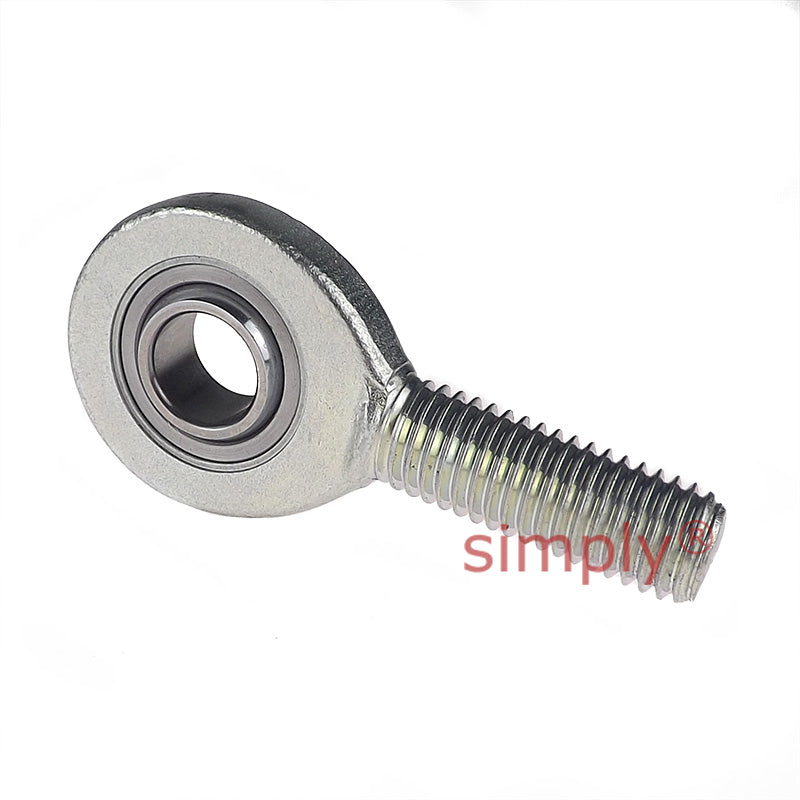 Fluro EA12D Right Hand Zinc Plated Steel / Steel Maintenance Free Male Plain Rod End M12 Thread - Allow 2-3 Days