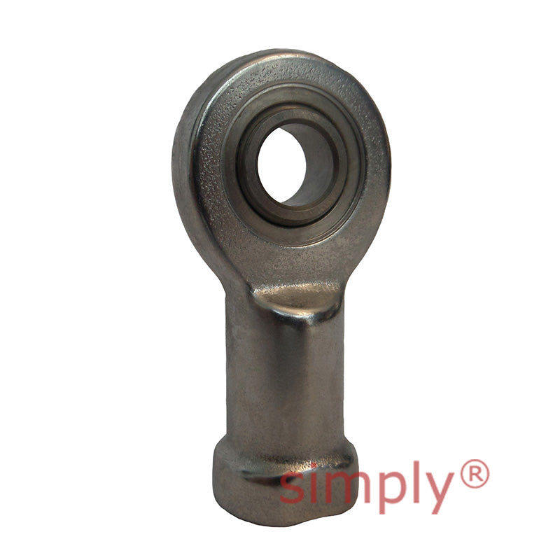 Fluro EI45DNIRO Right Hand Stainless Steel / PTFE Lined Maintenance Free Female Plain Rod End M42x3 Thread