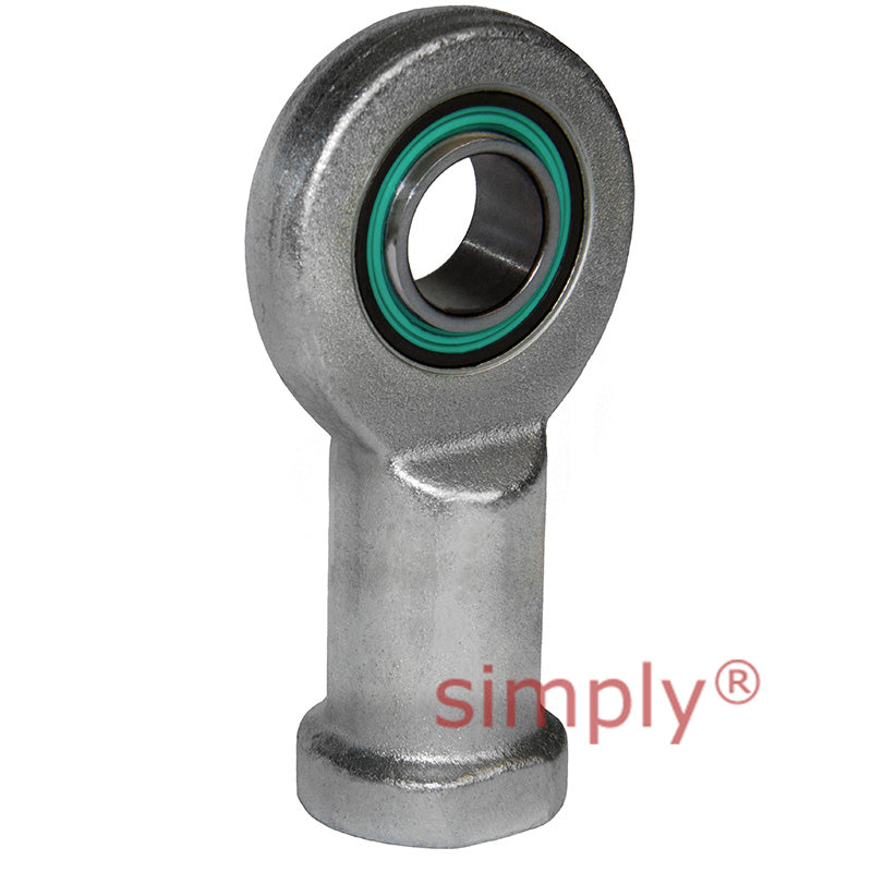 Fluro EIL50D2RS Left Hand Zinc Plated Steel Maintenance Free Female Plain Rod End M45x3 Thread