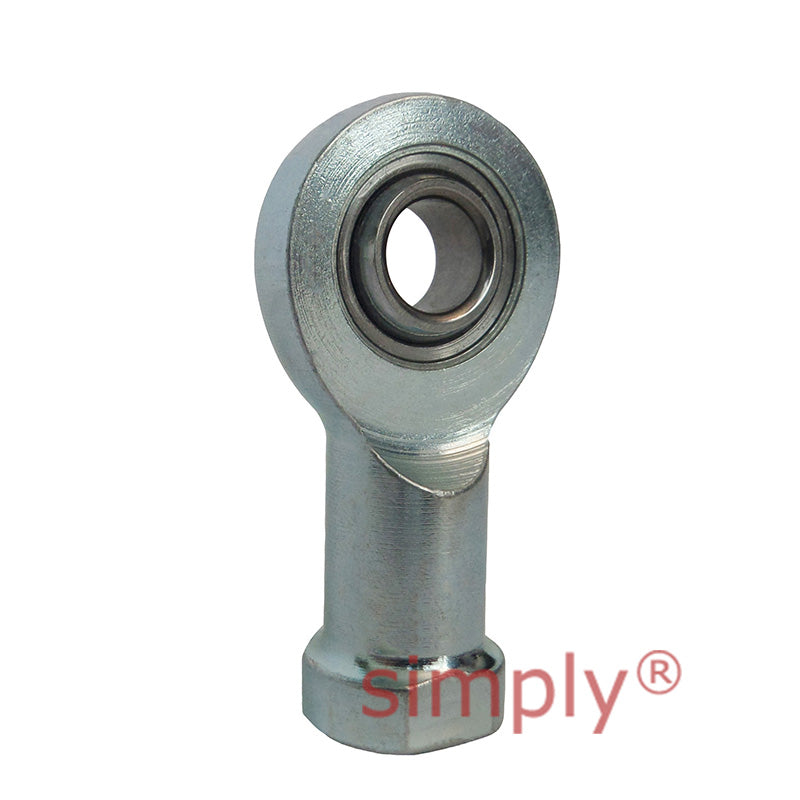 Fluro EI17D Right Hand Zinc Plated Steel Maintenance Free Female Plain Rod End M16 Thread
