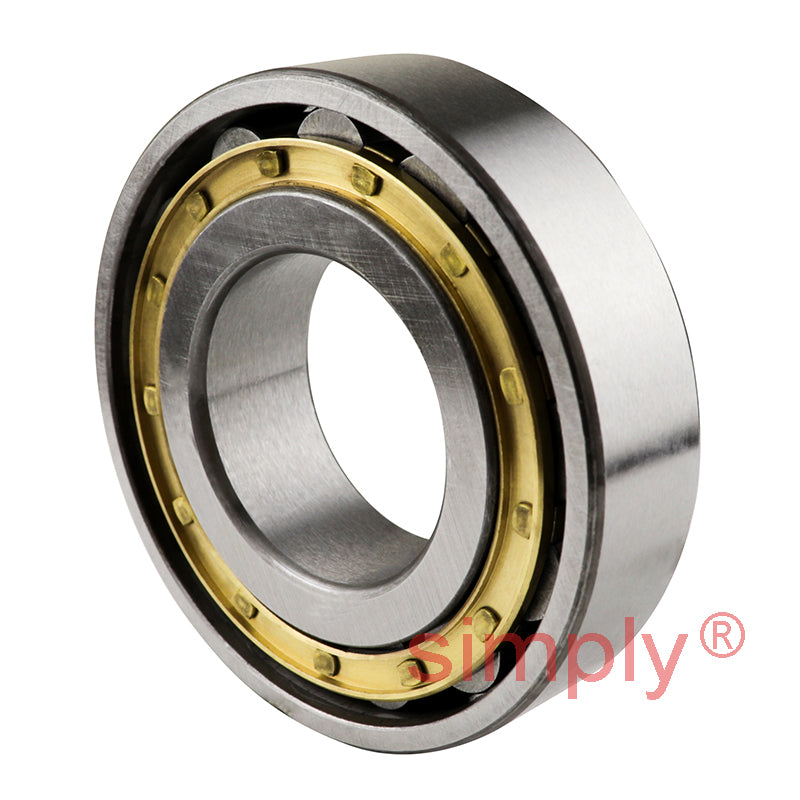N207EM Single Row Cylindrical Roller Bearing Brass Cage Extra Load 35x72x17mm