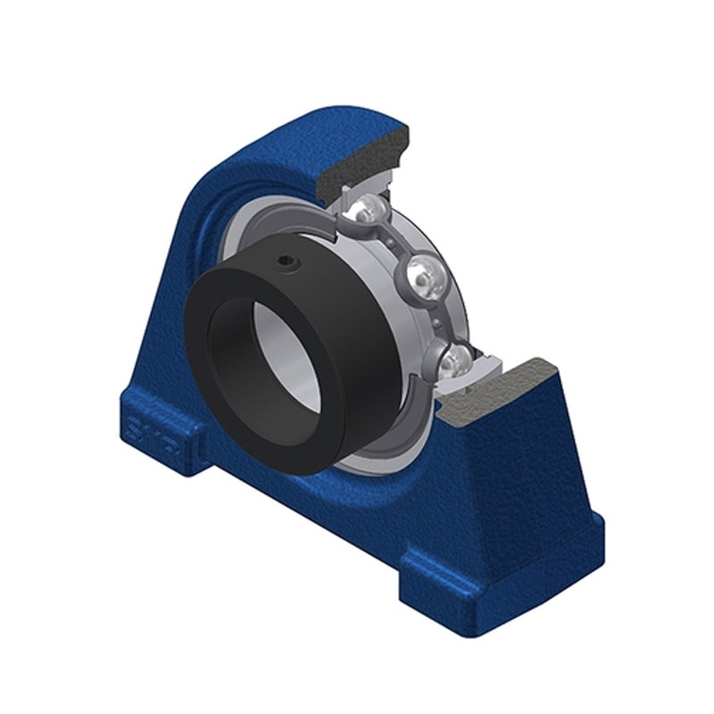 SNR ESPAE202 Threaded Base Small Footprint Metric Pillow / Plummer Block Housing with Eccentric Collar Insert 15mm Bore - Allow 2-3 Days