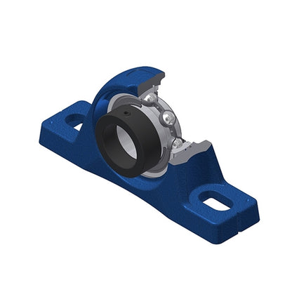 SNR ESPLE205-16 Imperial Cast Iron Two Bolt Pillow / Plummer Block Housing with 1 inch Eccentric Collar Insert - Allow 2-3 Days