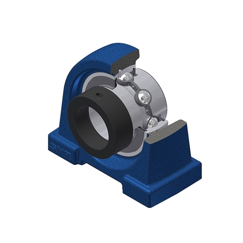SNR EXPA208 Threaded Base Small Footprint Metric Pillow / Plummer Block Housing with Eccentric Collar Insert 40mm Bore - Allow 2-3 Days