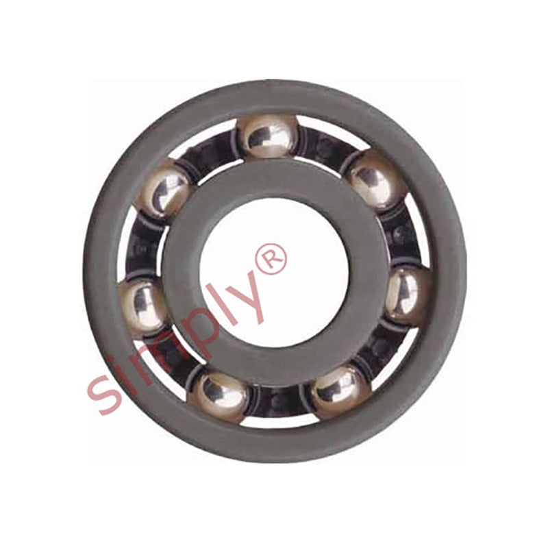 xiros xirodur BB6004F18010ES Open Type Electrically Conductive Polymer Ball Bearing with PA Cage and Stainless Steel Balls 20x42x12mm - Allow 2-3 Days