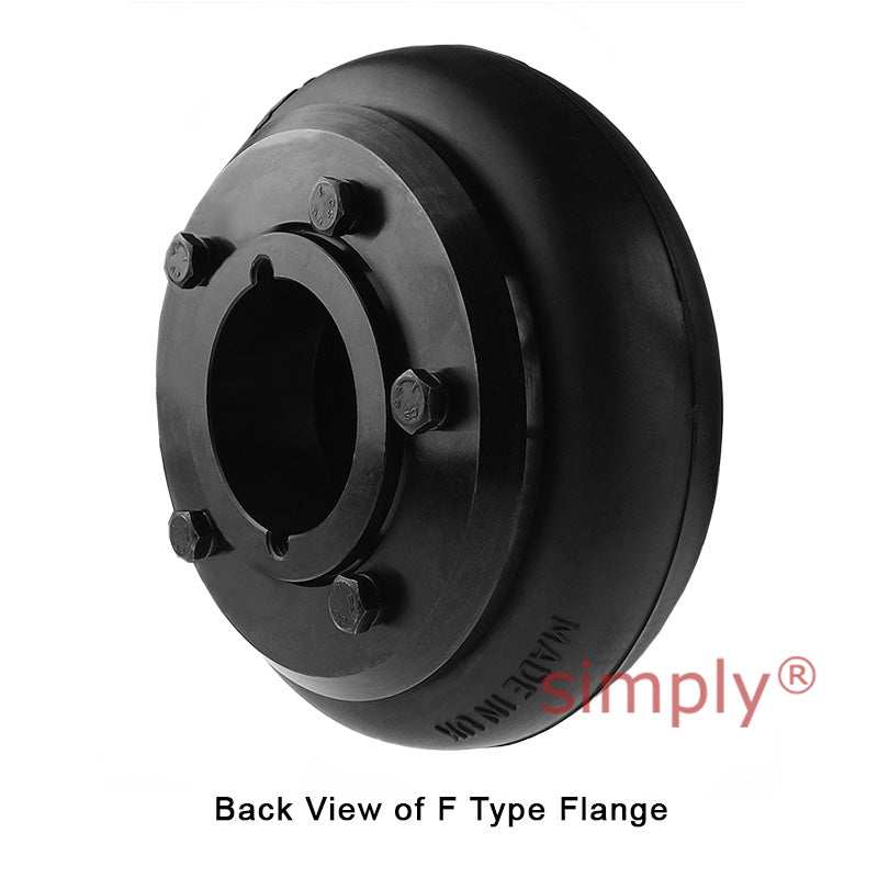 Major Brand F60F/F60F Inner Facing Taper Bores Type Tyre Drive Coupling Assembly with Natural Rubber Tyre