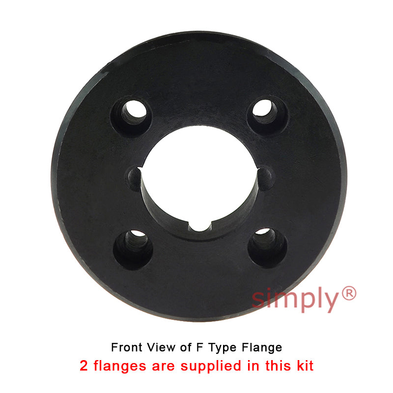 Major Brand F40F/F40F Inner Facing Taper Bores Type Tyre Drive Coupling Assembly with Natural Rubber Tyre