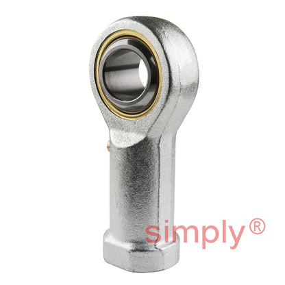 Branded FB-16CG Right Hand Metric Steel / Bronze Lined Maintenance Required Plain Female Rod End M16x1.6 Thread