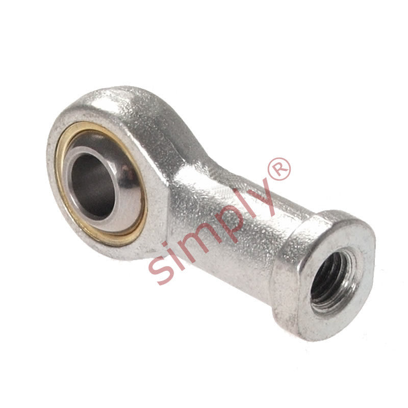 Branded FB-08 Right Hand Imperial Steel / Bronze Lined Maintenance Required Plain Female Rod End 1/2 UNF Thread