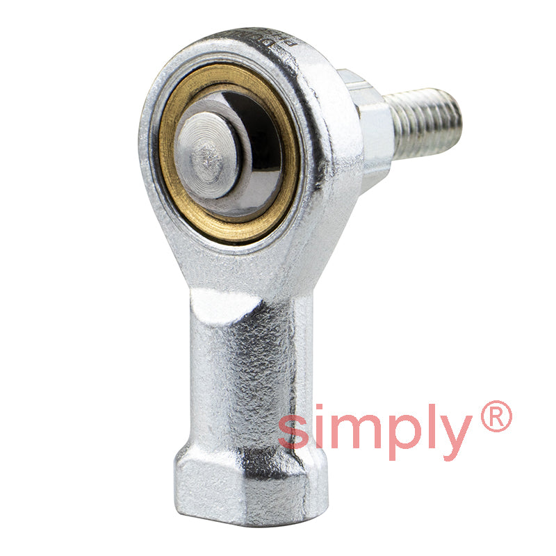 Branded FS-M06S Right Hand Metric Steel / PTFE Lined Maintenance Free Studded Female Rod End M6x1 Thread