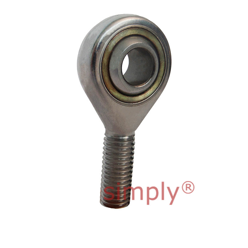 Fluro GARSW20 Right Hand Stainless Steel / PTFE Lined Maintenance Free Male Plain Rod End M20x1.5 Thread