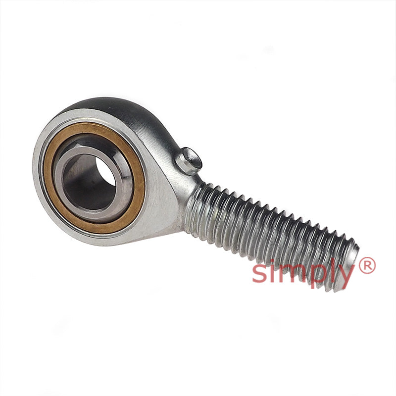 Fluro GAS08 Right Hand Steel / Bronze Male Plain Rod End M8 Thread