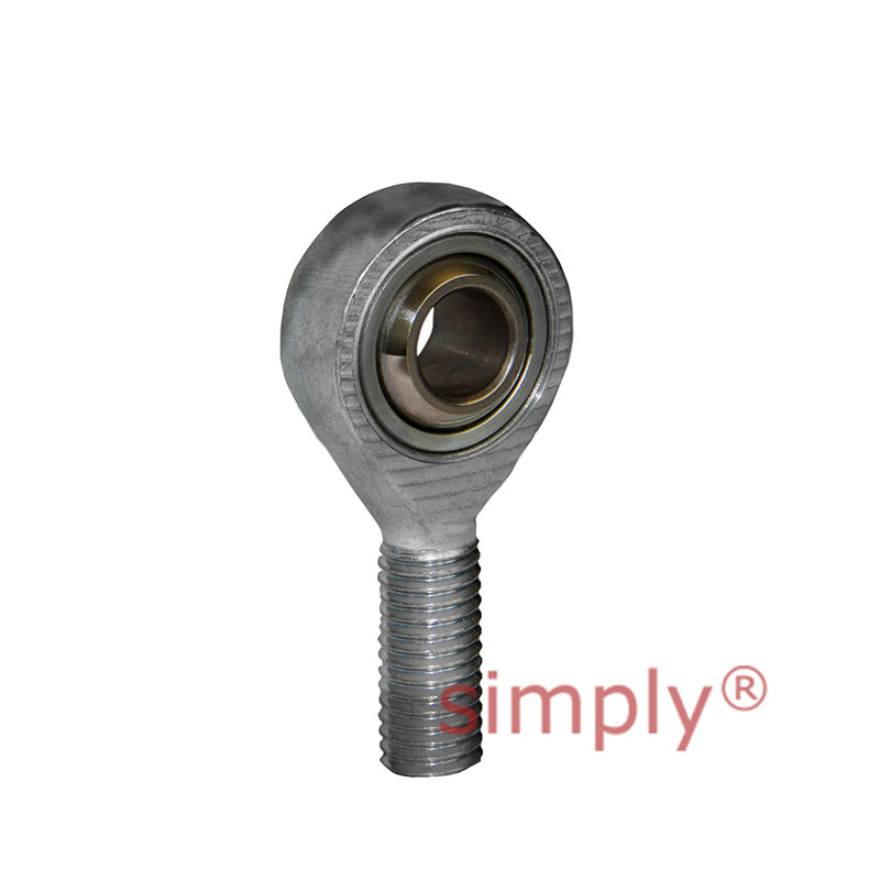 Fluro GASW40 Right Hand Zinc Plated Steel / PTFE Lined Maintenance Free Male Plain Rod End M42x2 Thread