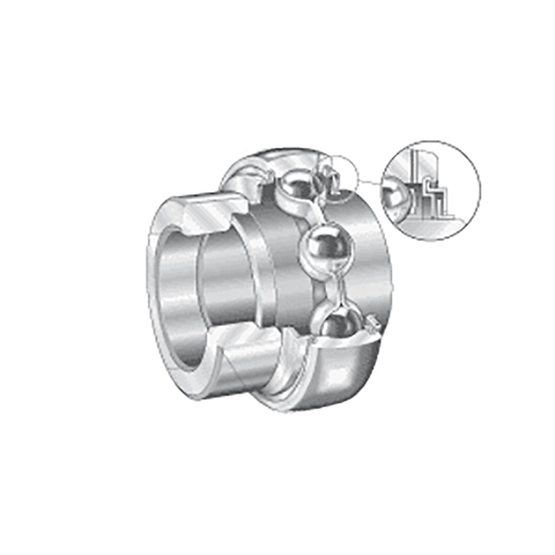INA GE20XLKLLB Metric Spherical Outer Bearing Insert with L Seals and Eccentric Collar 20x47x43.7mm