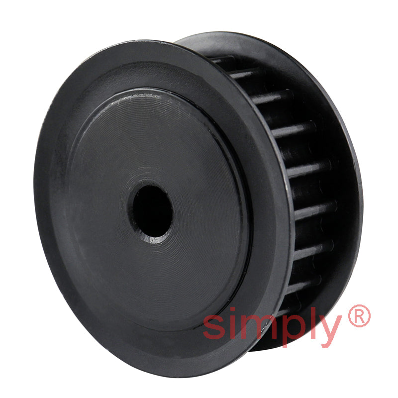 P22-5M-15F - 5mm Pitch 22 Tooth Flanged HTD Type Steel Pilot Bore Timing Pulley for 15mm Wide Belts