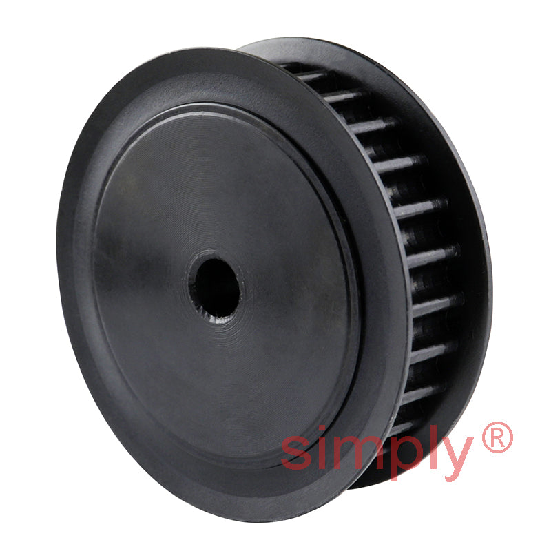 P28-5M-15F - 5mm Pitch 28 Tooth Flanged HTD Type Steel Pilot Bore Timing Pulley for 15mm Wide Belts