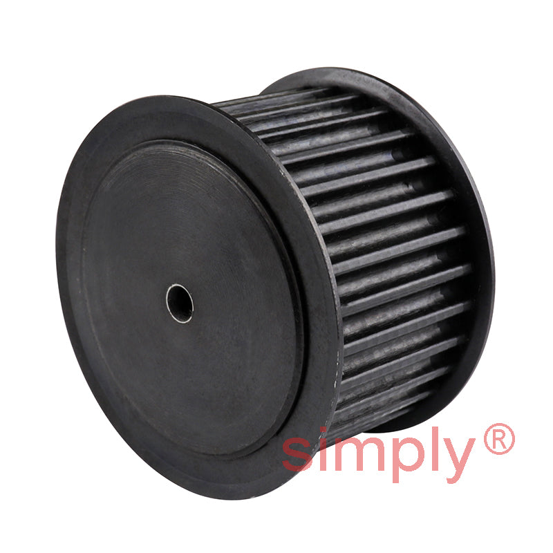 P30-5M-15F - 5mm Pitch 30 Tooth Flanged HTD Type Steel Pilot Bore Timing Pulley for 15mm Wide Belts