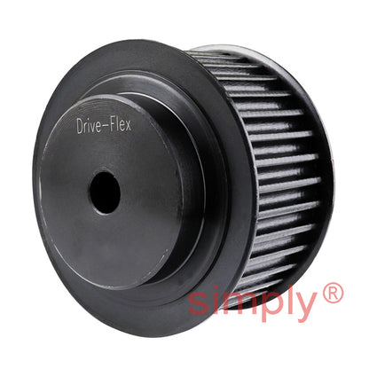 P36-5M-15F - 5mm Pitch 36 Tooth Flanged HTD Type Steel Pilot Bore Timing Pulley for 15mm Wide Belts