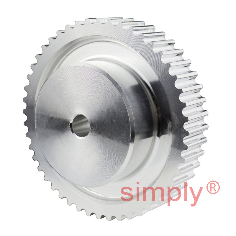 Drive-Flex P112-8M-20 - 8mm Pitch 112 Tooth Flanged HTD Type Cast Iron Pilot Bore Timing Pulley for 20mm Wide Belts