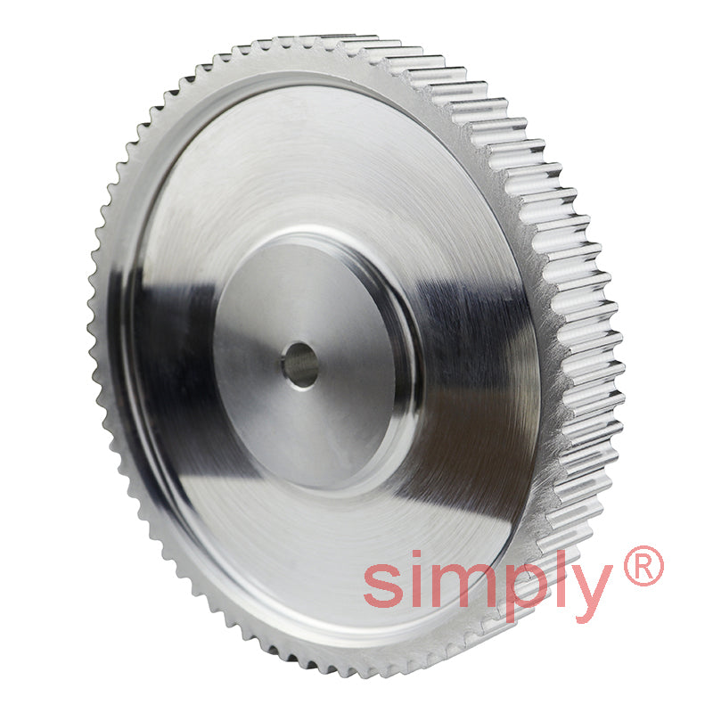 Drive-Flex P72-5M-15 - 5mm Pitch 72 Tooth Flangeless HTD Type Aluminium Pilot Bore Timing Pulley for 15mm Wide Belts