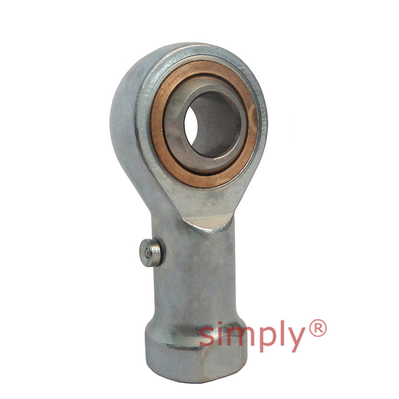 Fluro GILS18 Left Hand Steel / Bronze Female Plain Rod End M18x1.5 Thread