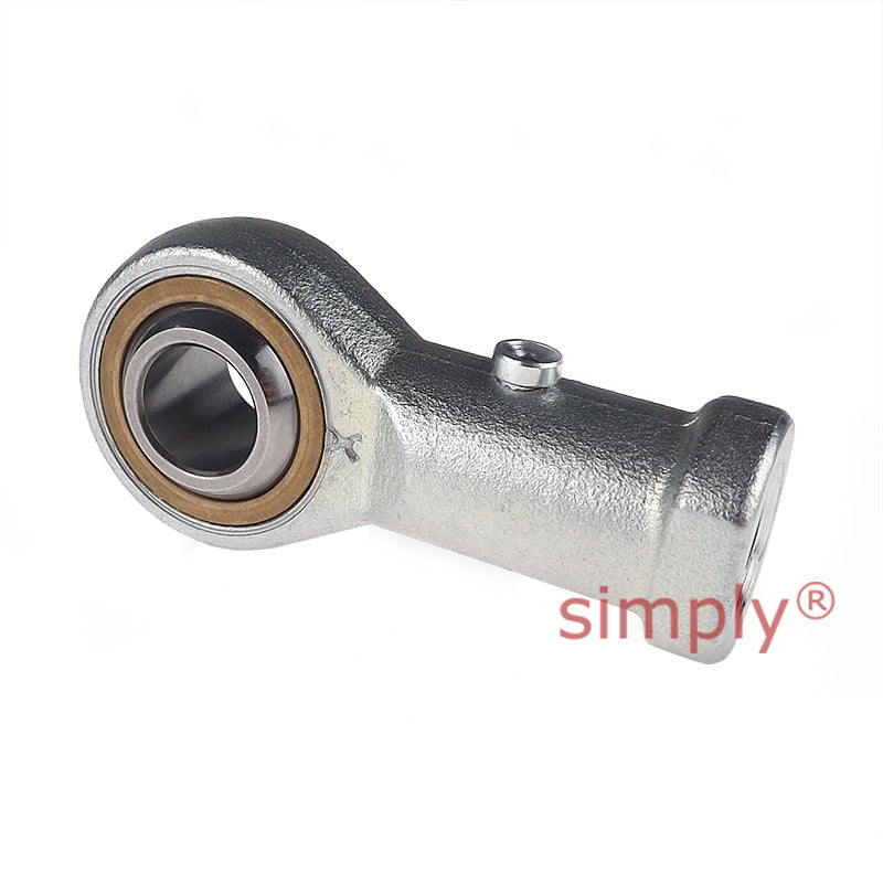 Fluro GILXS14 Left Hand Steel / Bronze Female Plain Rod End M14 Thread