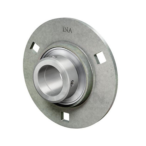 INA GRA25XL Three Bolt Sheet Steel Round Housing with Eccentric Collar Insert 25mm Bore