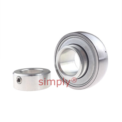 NKE GRAE50XLNPPB Metric Spherical Outer Bearing Insert with P Seals and Eccentric Collar 50x90x43.8mm