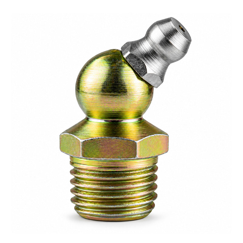 5/16x22 BSF Hardened Mild Steel Zinc Plated 45 deg Hydraulic Grease Nipples 