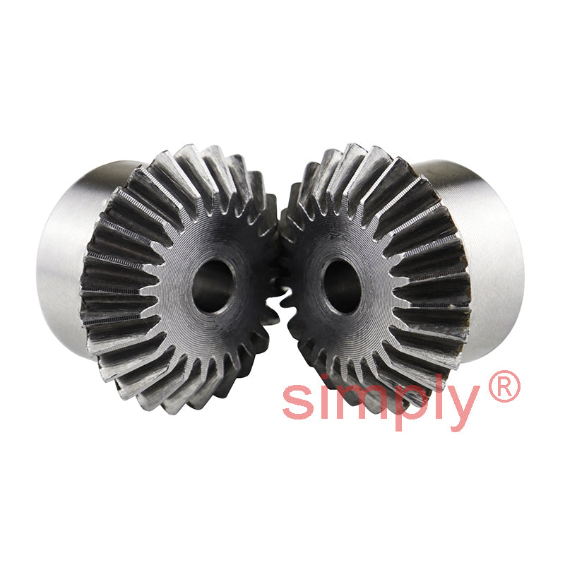 SBM20/30 Metric En8 Steel Mitre Gear (Set of 2) 30 Tooth 2.0 MOD 20 Deg Pressure Angle