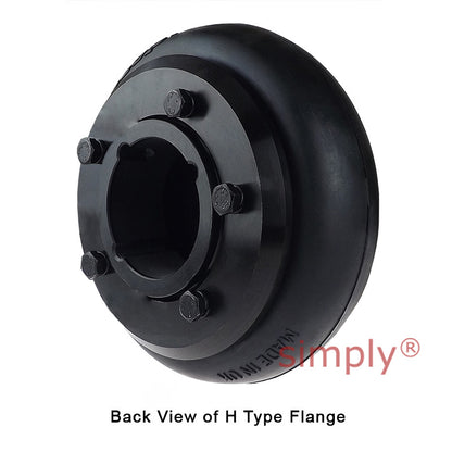 Major Brand F60H/F60H Outer Facing Taper Bores Type Tyre Drive Coupling Assembly with Fire Resistant Antistatic (F.R.A.S) Tyre