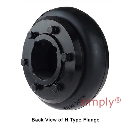 Major Brand F80H/F80B Outer Facing Taper Bore/Pilot Bored Tyre Drive Coupling Assembly with Natural Rubber Tyre