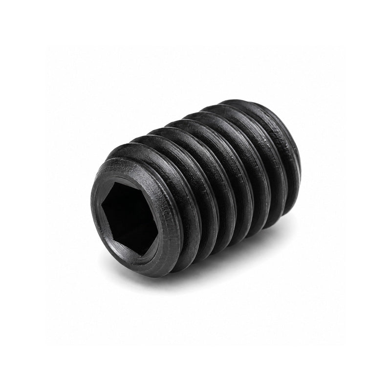 M8x8 Metric Steel Black Oxide Cup Point Grub Screw 8mm Length 1.25mm Pitch
