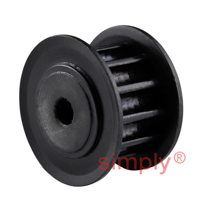 P12-5M-09F - 5mm Pitch 12 Tooth Flanged HTD Type Steel Pilot Bore Timing Pulley for 9mm Wide Belts