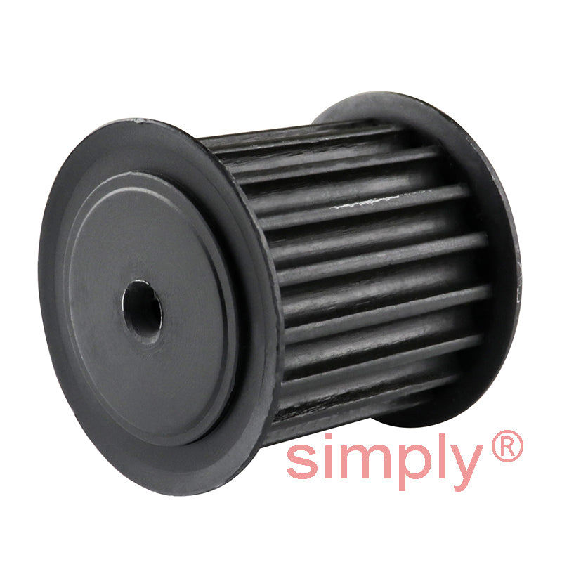 P18-5M-25F - 5mm Pitch 18 Tooth Flanged HTD Type Steel Pilot Bore Timing Pulley for 25mm Wide Belts