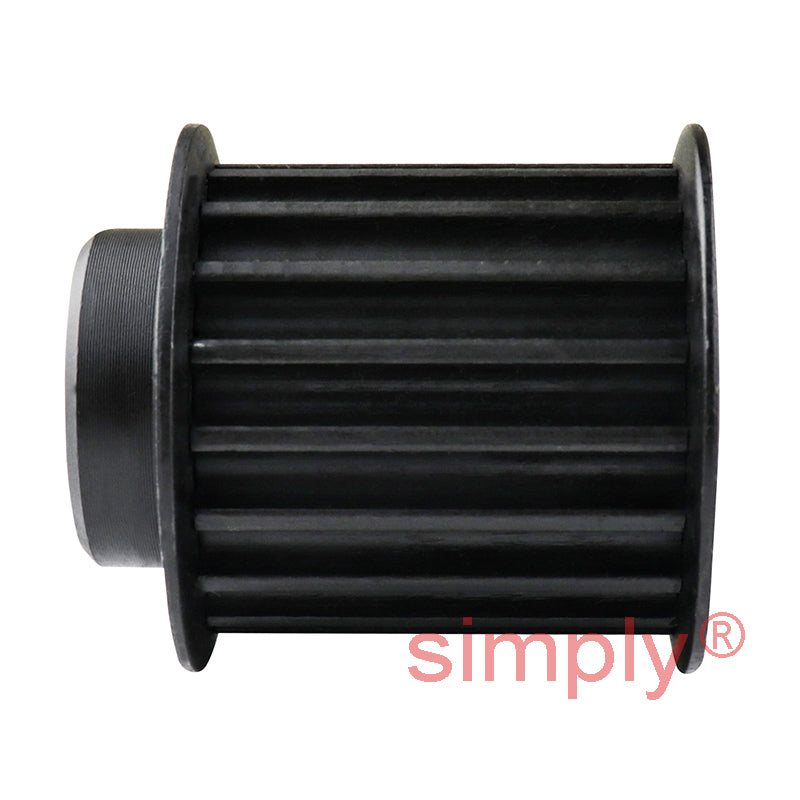 P18-5M-25F - 5mm Pitch 18 Tooth Flanged HTD Type Steel Pilot Bore Timing Pulley for 25mm Wide Belts