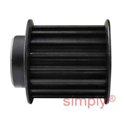 P18-5M-25F - 5mm Pitch 18 Tooth Flanged HTD Type Steel Pilot Bore Timing Pulley for 25mm Wide Belts