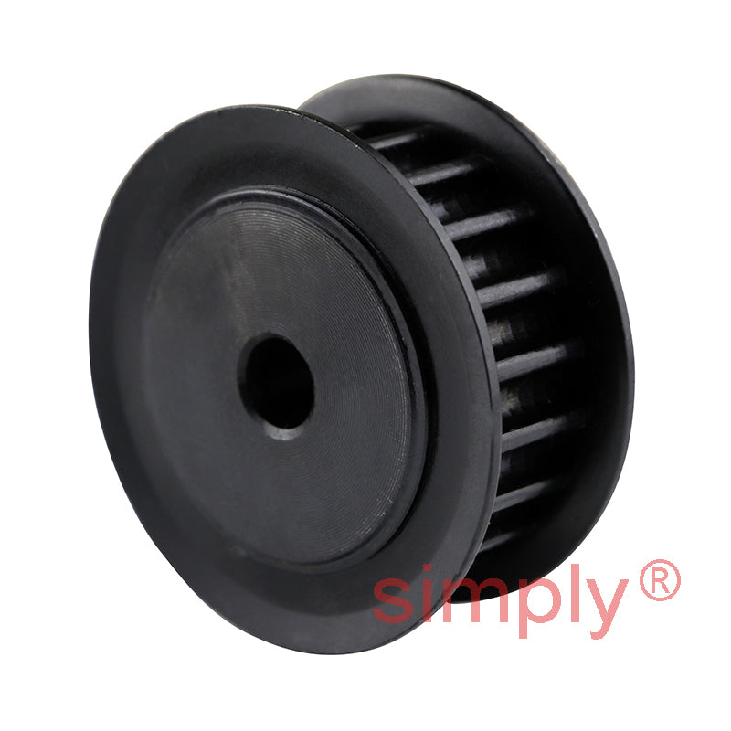 P20-5M-09F - 5mm Pitch 20 Tooth Flanged HTD Type Steel Pilot Bore Timing Pulley for 9mm Wide Belts