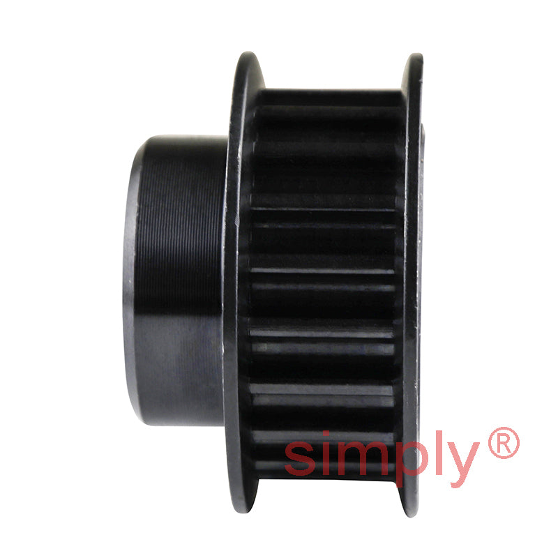 P20-5M-09F - 5mm Pitch 20 Tooth Flanged HTD Type Steel Pilot Bore Timing Pulley for 9mm Wide Belts