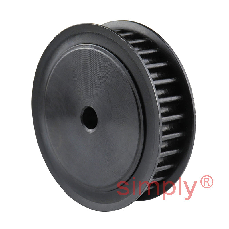 P30-5M-09F - 5mm Pitch 30 Tooth Flanged HTD Type Steel Pilot Bore Timing Pulley for 9mm Wide Belts