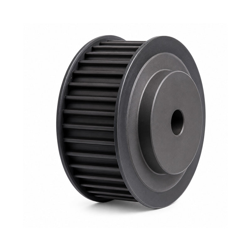 TL25-H-200F - 1/2 inch Pitch 25 Tooth Flanged Tapered Bore Steel Timing Pulley for 2 inch Wide Belts