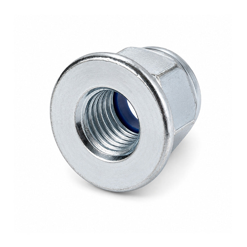 Unifix M12x18 - Class 8 Steel Insert Flange Nut DIN 6926 with 1.75mm Pitch and Bright Zinc Plated Finish