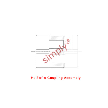 Major Brand L095B Pilot Bored Jaw Coupling Max Bore 28mm