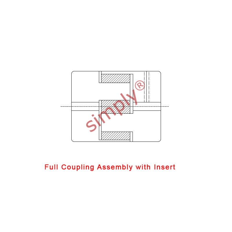 Major Brand L035B/L035B Pilot Bored Jaw Coupling Assembly Max Bore 8mm with Nitrile Rubber Insert